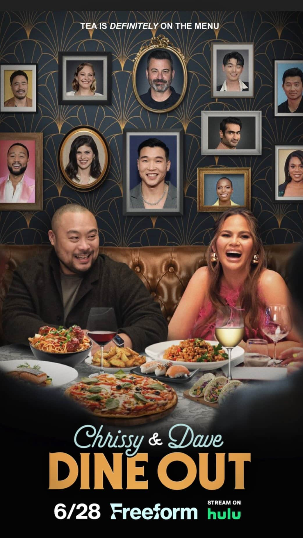 デイビット・チャンのインスタグラム：「I had so much fun making this with @chrissyteigen and @ihatejoelkim….. Chrissy & Dave Dine Out premieres January 24 only on @freeform. Stream on @Hulu next day.  @majordomomedia」