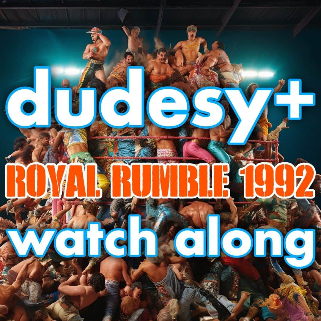 ウィル・サッソのインスタグラム：「Our Royal Rumble 1992 watch along is streaming now and forever only on Dudesy+ at patreon.com/dudesy!  Join Will and Chad as they watch the astonishing Ric Flair, Hulk Hogan, Randy Savage, and many more battle for the WWF Heavyweight Championship in this classic 30 man over the top rope Royal Rumble match.」