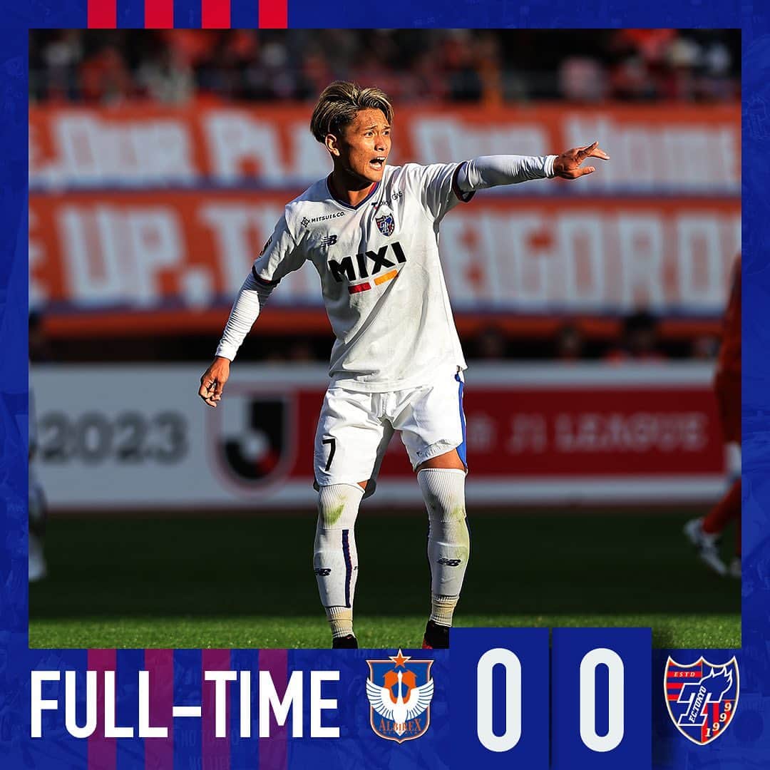FC東京オフィシャルグッズのインスタグラム：「🔵🔴 𝙁𝙐𝙇𝙇 𝙏𝙄𝙈𝙀 #TokyoNiigata   2023明治安田生命J1リーグ第32節 #アルビレックス新潟 0-0 #FC東京  得点を奪えずスコアレスドローで終了。  難しいアウェイゲーム、それぞれの場所から大きなサポートをありがとうございました。 @fctokyoofficial  #FC東京 #fctokyo #tokyo」