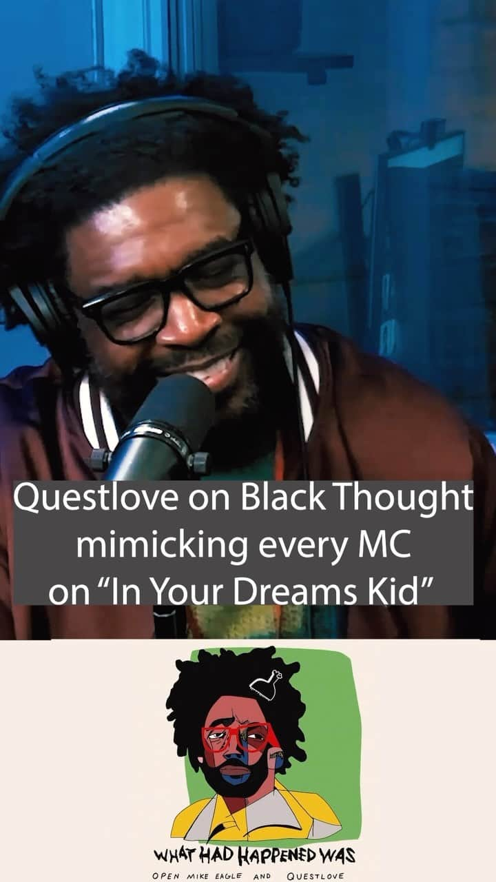 クエストラブのインスタグラム：「Normally I do my annual “Nov 9th last day of classic hip hop” post for #EnterThe36Chambers & #MidnightMarauders ——& tell the story of the day we signed our deal the day these two classics came out.  But since we getting such great feedback on #WHHW podcast (hosted by @open_mike_eagle) I’ll tie the celebration with this post because BOTH those records were our fuel making “Do You Want More”  If you’re not familiar with the podcast (#WhatHadHappenedWas) it’s a hip hop head/music nerd haven that concentrates each season with a guest going thru their cannon talking about how their records got made. So far there are 5 eps (1. My backstory to the roots 2. Organix 3. Organix pt II 4. Do You Want More & now number 5. Do You Want More pt II  We still got a ways to go on this journey.  Follow @stonyislandpods  or just search “what had happened was” where you listen to podcasts」