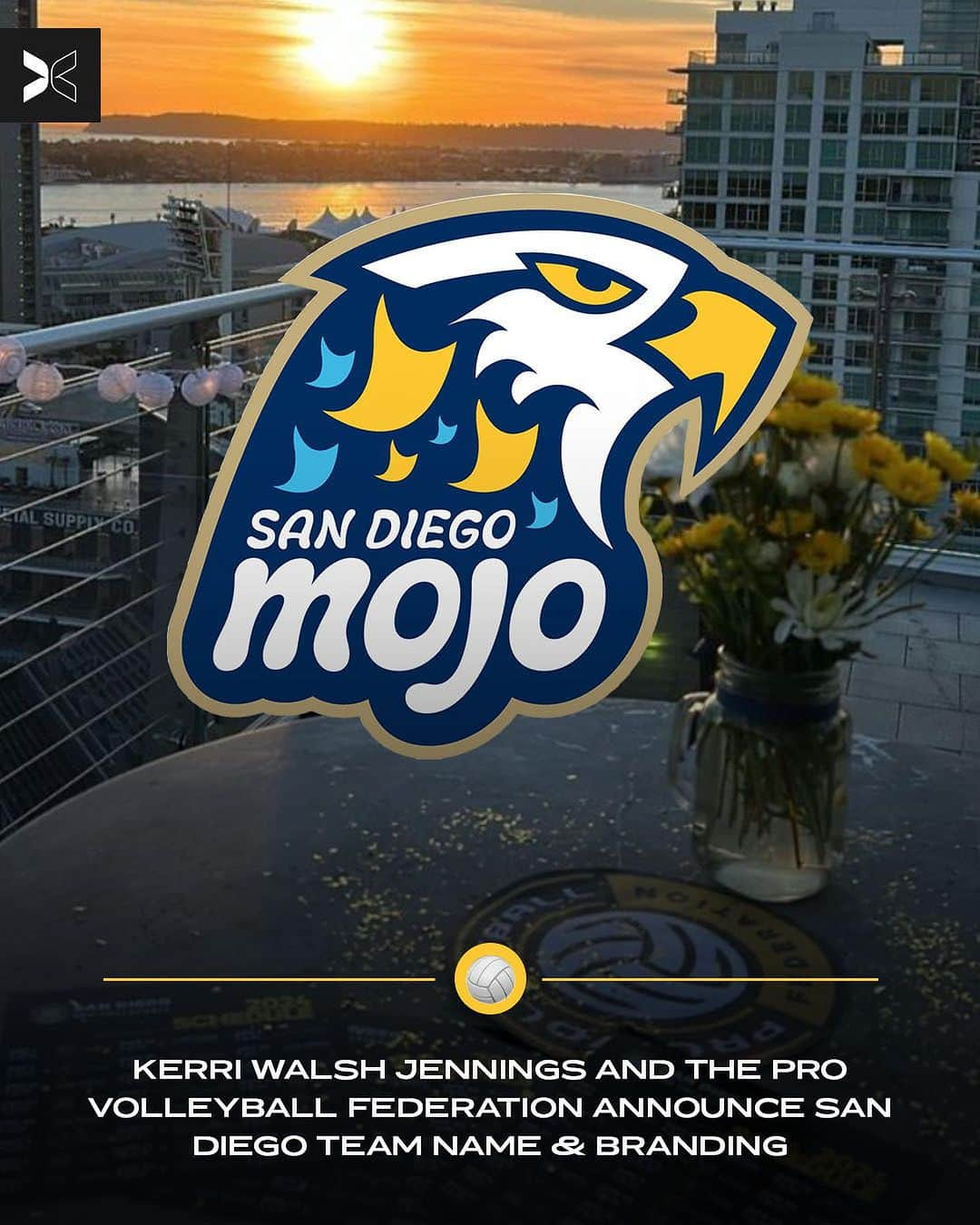 ケリー・ウォルシュ・ジェニングスのインスタグラム：「We see you, @sandiegomojovb 🤩  The Mojo, as well as the rest of the @realprovb teams will start their inaugural season in February 2024 🏐   #womensvolleyball #provolleyball」