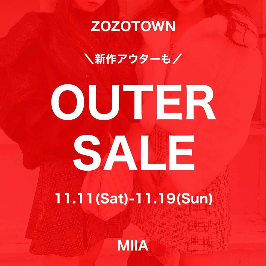 ミーアさんのインスタグラム写真 - (ミーアInstagram)「‼️期間限定‼️OUTER SALE⛄️  11.11(Sat)-11.19(Sun) 新作アウターも15%OFF…！  いよいよ、アウターが大活躍の時期がやってまいります🪄 冬本番の前に是非✨Getして下さい♡  .____________________________________________.  ZOZOTOWNをチェック▶︎▶︎▶︎  ．  #miia #ミーア #アウター #アウターコーデ #コート #ファージャケット #ファーコート #フェイクファー #あざとかわいい #フェミニン #大人かわいい #ガーリー #大人め #デートコーデ #モテコーデ #韓国ファッション #冬コーデ #セール #セール情報 #sale #低身長コーデ #152cmコーデ #150cmコーデ #小柄コーデ」11月11日 10時00分 - miia_official