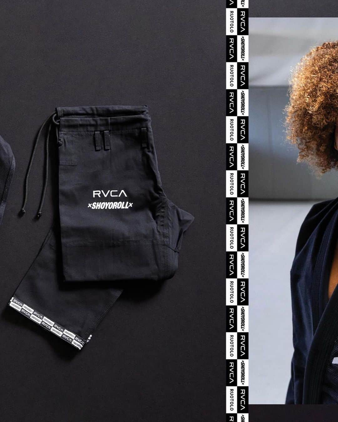 RVCA Japanさんのインスタグラム写真 - (RVCA JapanInstagram)「Signature Ruotolo x RVCA x  Shoyoroll Gi⁠  Professional grade @shoyoroll Gi featuring a 450 GSM Pearl Weave top, 10oz Cotton Canvas pant, and a traditional drawcord waist closure, and signature branding. ⁠ ⁠ A cornerstone of the collection in short supply, available now. ⁠ #RVCAxRuotolo⁠」11月11日 10時32分 - rvcajapan