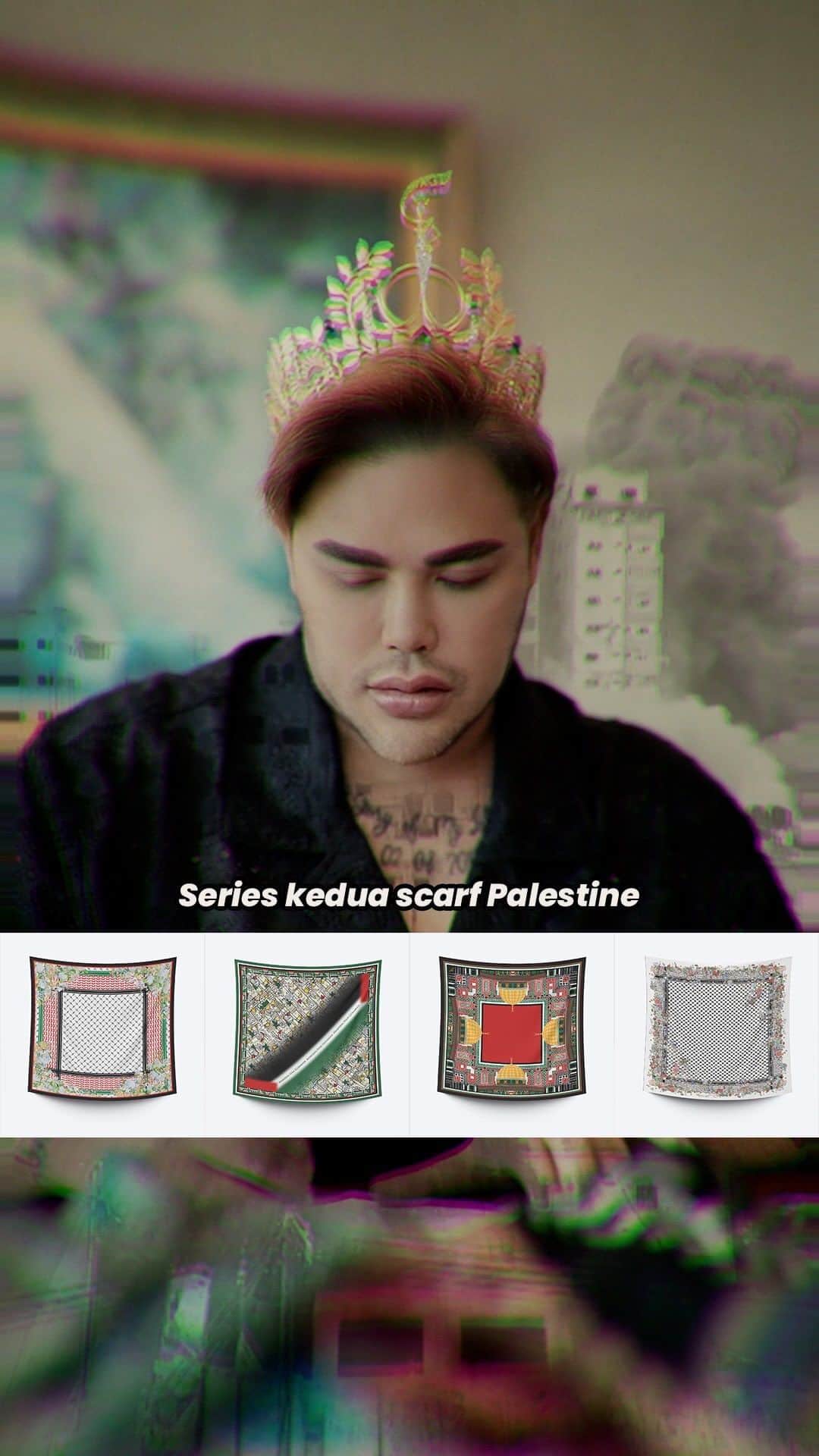 Ivan Gunawanのインスタグラム：「Siapa yang masih belum ikut PO dan ikut berdonasi shayy? 😇  Melihat antusias wanita mandjha saat live berlangsung kemarin dan ingin sekali berdonasi untuk membantu saudara-saudara kita di Palestine, tadi malam @ivan_gunawan langsung merilis seri kedua dari Scarf Palestine ini shay 😍  Ada 4 motif scarf yang cantik dan indah dengan nama Love Scarf, Al Aqsa Scarf, Solidarity Scarf dan Heaven Scarf ✨  Semua ini bisa kamu dapatkan melalui Whatsapp Customer Service Mandjha dan marketplace Shopee yaa shay.  Ingat batas Pre Order kali ini hanya sampai 12 November 2023 ya shayy, so jangan sampai ketinggalan dengan series satu ini dan mari berdonasi untuk saudara-saudara kita di Palestine🇵🇸❤️  #MandjhaIvanGunawan #IvanGunawan #ScarfSeriesPalestine  #StandForLove #StandForHumanity #SpreadLoveNotWar #PeaceForPalestine #WeStandWithPalestine」
