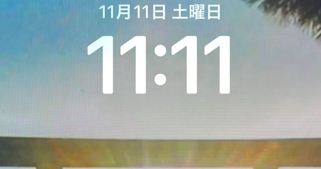 竹井亮介のインスタグラム：「2023年11月11日。 1が並んでる。 #暇人だからこそのやつ」