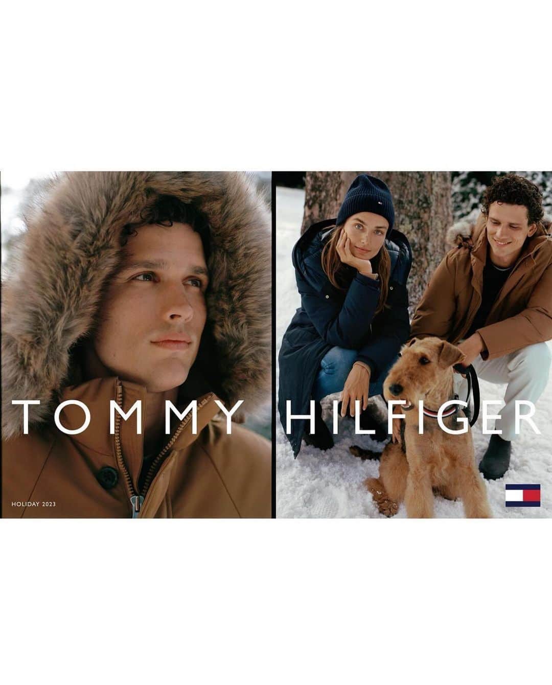 サイモン・ネスマンのインスタグラム：「TOMMY HILFIGER HOLIDAY 23 GLOBAL CAMPAIGN   W/ @andreeadiddy  Photo @seanthomas_photo  Art Direction @sofo9  Styling @lorna.mc.gee  Hair @ryanmitchellhair  MU @makiryoke  Casting @elizabeteanna  Production @tessamaryruth @_claireford_  @rhiannonwelfare @theproductionfactory Retouch @inkretouch  Set @itsmeiansaltersworld」