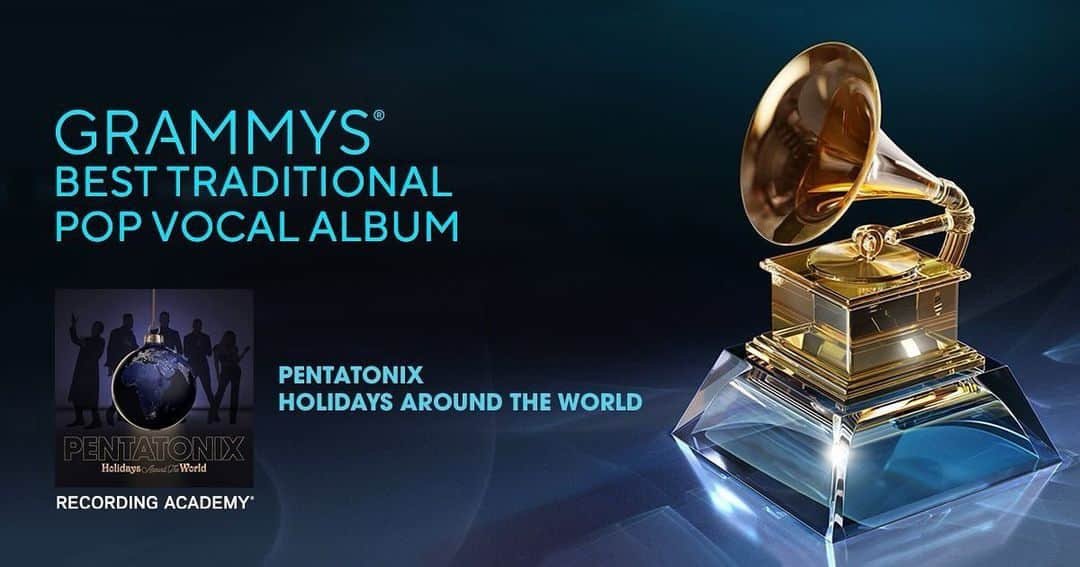 ペンタトニックスのインスタグラム：「Thank you @recordingacademy for this nomination! ✨🙏 We are absolutely thrilled and honored to be nominated among so many incredible artists. #GRAMMYs #PTXHolidaysAroundTheWorld」