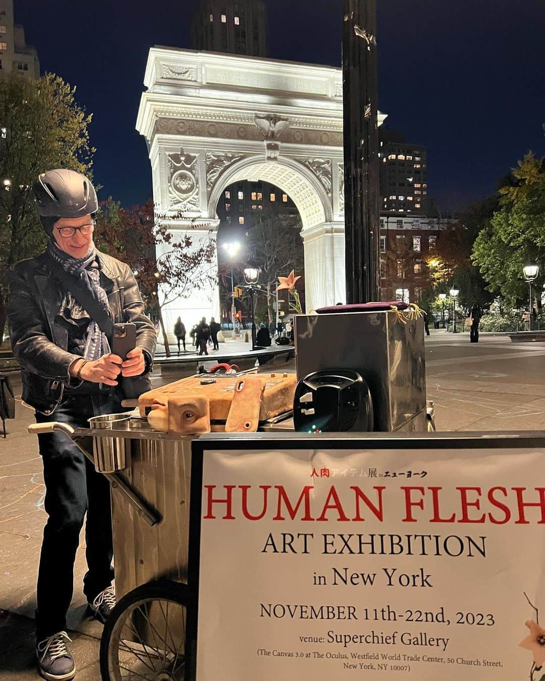 dooooさんのインスタグラム写真 - (dooooInstagram)「"Human Flesh Art Exhibition in NY" November 11th-22nd, 2023 venue: Superchief Gallery (The Canvas 3.0 at The oculus, Westfield World Trade Center, 50 Church Street, New York, NY 10007)」11月11日 12時36分 - doooo_cds