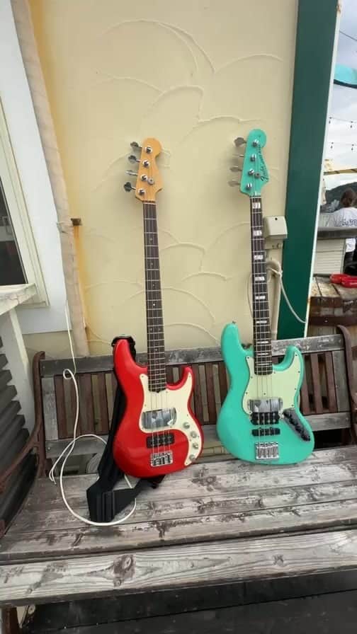 日野賢二のインスタグラム：「My Basses for tonight’s and Tomorrow’s gig」