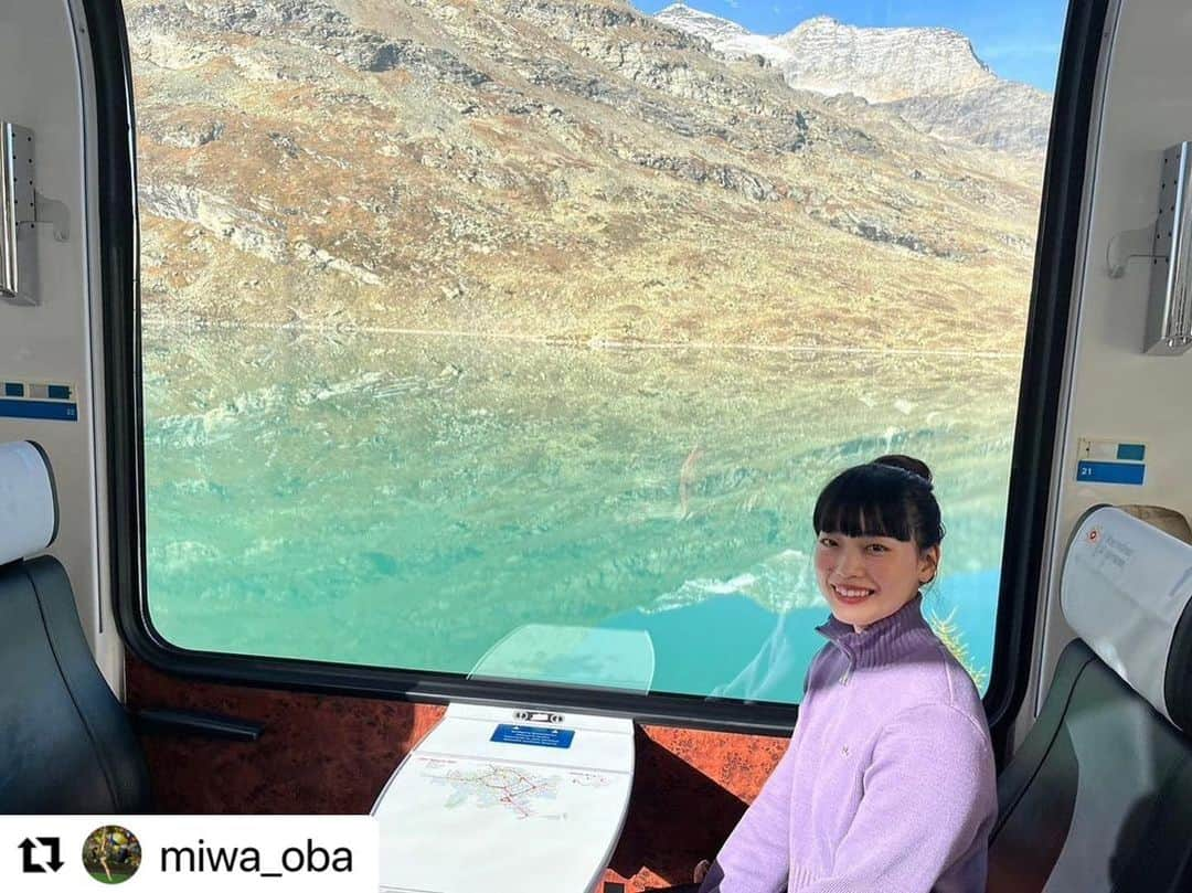 朝日放送「朝だ！生です旅サラダ」さんのインスタグラム写真 - (朝日放送「朝だ！生です旅サラダ」Instagram)「#Repost @miwa_oba with @use.repost ・・・ 旅サラダありがとうございました！ 今週はサン・モリッツでしたー 世界遺産のベルニナ・エクスプレスは車窓からの景色がほんっとに綺麗でした！ セガンティーニ美術館も素晴らしい絵がたくさんあって、初めて絵を見て涙が出そうになりました ぜひ実際に見に行ってほしいです！！  そして来週はついにクライミングシーンもあります！お楽しみにー！  @tabisalad  スタジオ衣装 @verofonna」11月11日 13時13分 - tabisalad