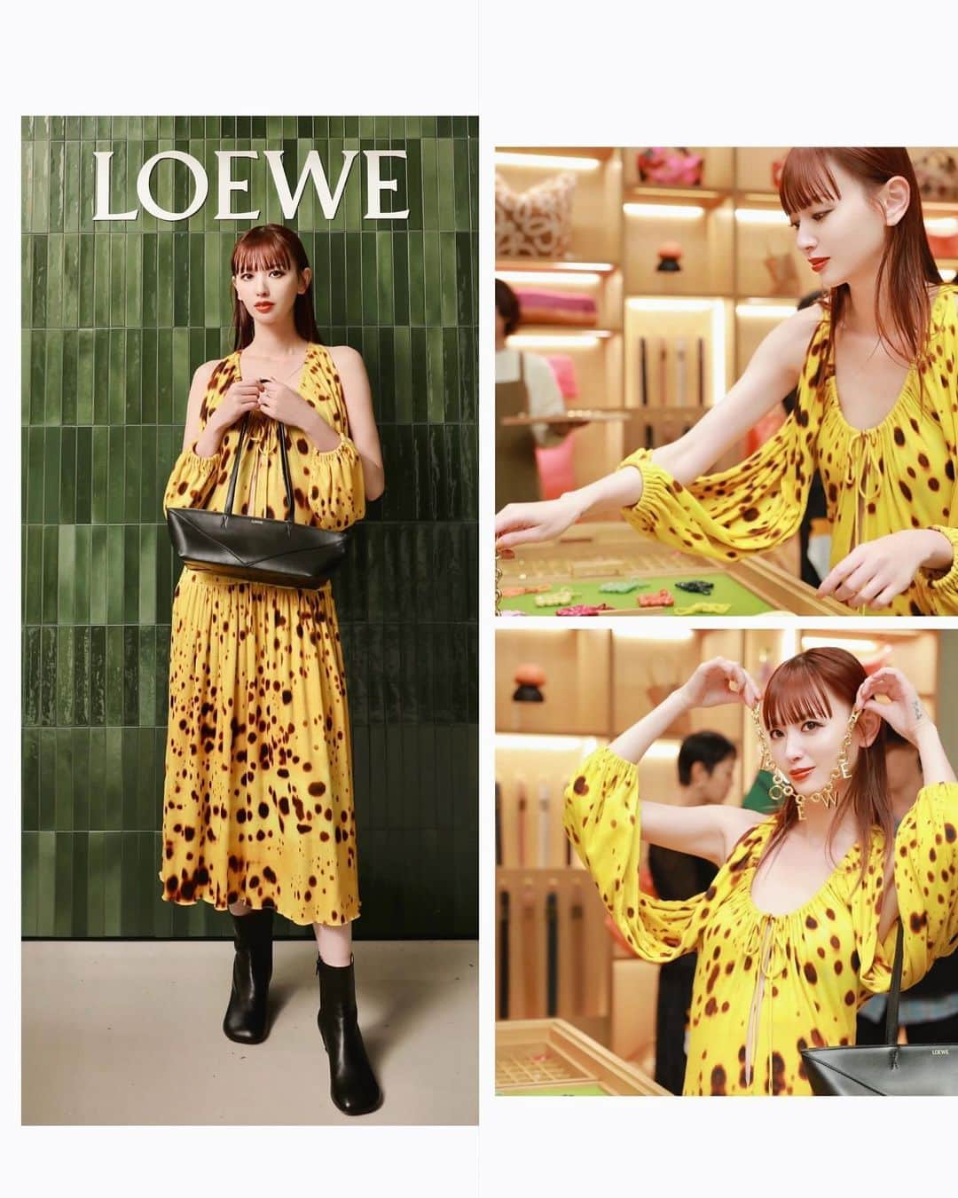 鈴木えみさんのインスタグラム写真 - (鈴木えみInstagram)「とても楽しみだったLOEWEの新店舗「カサロエベ表参道」が本日リニューアルオープンしました🧡 クリエイティブディレクターのジョナサンとは久しぶりすぎる再会！ 日本最大の店舗内には数多くのアート作品が並んでおり、東京初のリクラフトサービスも。 ロエベはアニマルモチーフが多いことでも知られていますが、大好きなラッコのぬいぐるみやワオキツネザルのバッグを発見して大興奮❣️ 京都の陶芸制作ユニット「スナ・フジタ」との作品が世界先行発売されるのですが、隣接した期間限定キャンディショップは遊園地かと思うほどの驚きのかわいさで、幸せのため息が漏れまくりました...🫠💘心が満たされました。ありがとうジョナサン🫶🏻 ㅤㅤㅤ #LOEWE #ロエベ #LOEWEOmotesando #PR」11月11日 14時45分 - emisuzuki_official