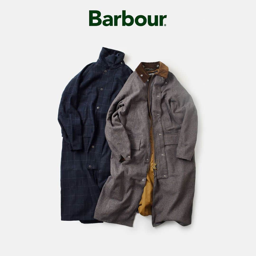 のインスタグラム：「. 暖かみのあるウール素材を使用した 「スノードン」 . Barbour(バブアー)より、スノードンウールチェックコート “SNOWDON WOOL CHECK”のご紹介です。定番のロングコートである「バーレー」をベースに、現代的なアプローチを加えたロングコート。今作はしっかりとした生地感のウールファブリックで仕立てられています。クラシックなムードはありながらもモダンな配色で構成されたチェック柄が冬の装いを彩ります。 . ●画像をタップすると商品ページをご覧いただけます。 ●top画面からHPを是非ご覧ください♪ . #aranciato #piudiaranciato #aranciato_code #アランチェート #Barbour #バブアー #ウールコート #woolcoat #オーバーサイズ #定番 #coat #冬コーデ #今日の服 #今日のコーデ #ootd #2023aw #2023秋冬 #猫は合成ですw」