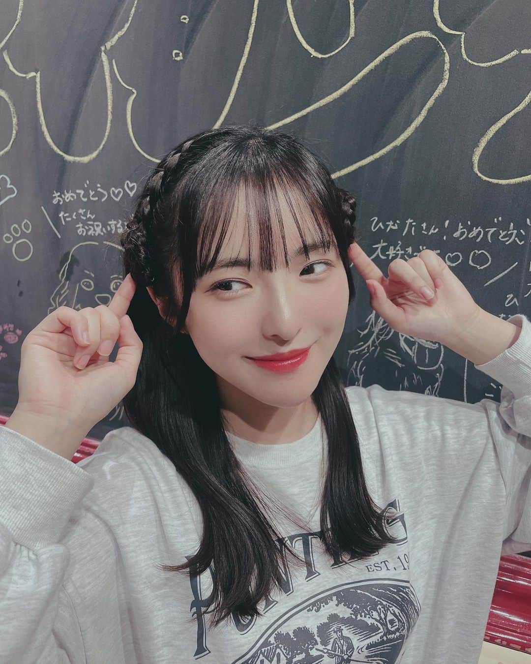 大塚七海のインスタグラム：「髪型が可愛かったから撮った🐏♡  #NGT48」