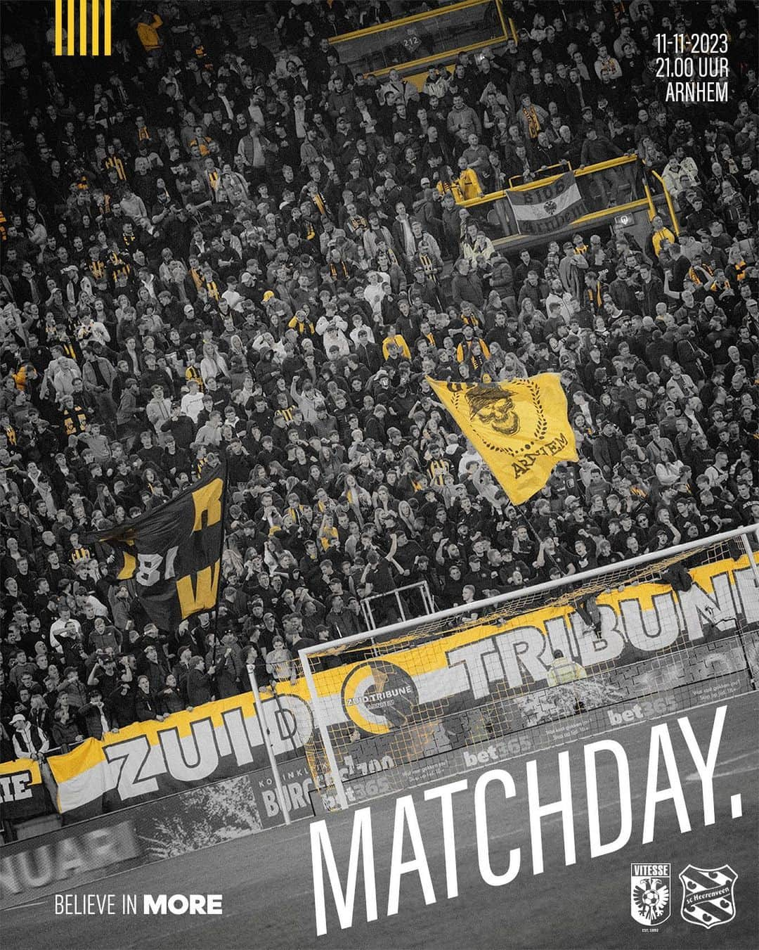 フィテッセのインスタグラム：「Veur geel-swert! 💛🖤  #Vitesse #vithee」