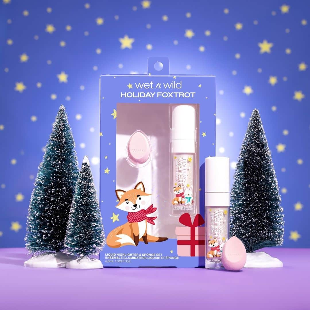 wet'n wild beautyさんのインスタグラム写真 - (wet'n wild beautyInstagram)「Build that holiday glow with the Holiday Foxtrot Liquid Highlighter set, complete with the cutest mini makeup sponge 😙 ⁠ ⁠ Get the #HolidayFoxtrot collection ONLY at @UltaBeauty (online & in-store) #crueltyfree」11月12日 2時01分 - wetnwildbeauty