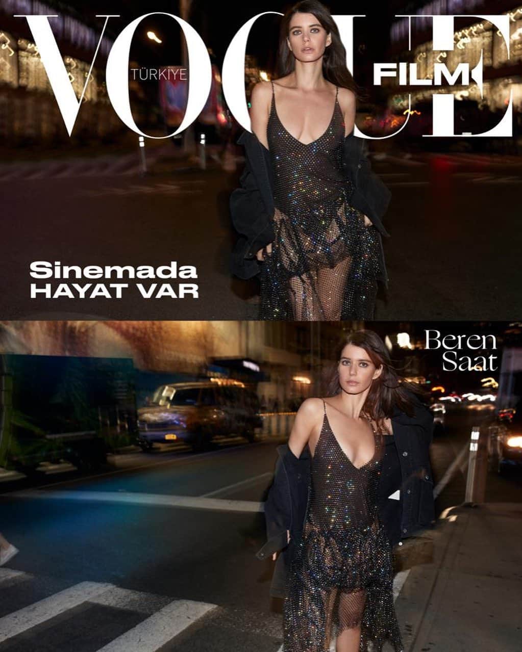 ベレン・サートのインスタグラム：「Ilk Vogue Film kapaginda oldugum icin cok mutluyum, hepimiz cok heyecanliyiz, New York’da harika bir cekim yaptik, Vogue ekibine cok tesekkur ederim Debora harikaydin ✨I’m so excited to be on the first cover of Vogue Film, we had an amazing shooting day in NY, I was surrounded by incredibly talented artists. Thanks guys 🤍  Editor: @debora_zakuto 🤍 Photography: @david_roemer💫 Fashion Editor: @sandyarmeni 💖 Hair stylist: Ward Stegerhoek @homeagency ⭐️ Make up: Rommy Najor @forwardartists✨ Production: Vivian Song」