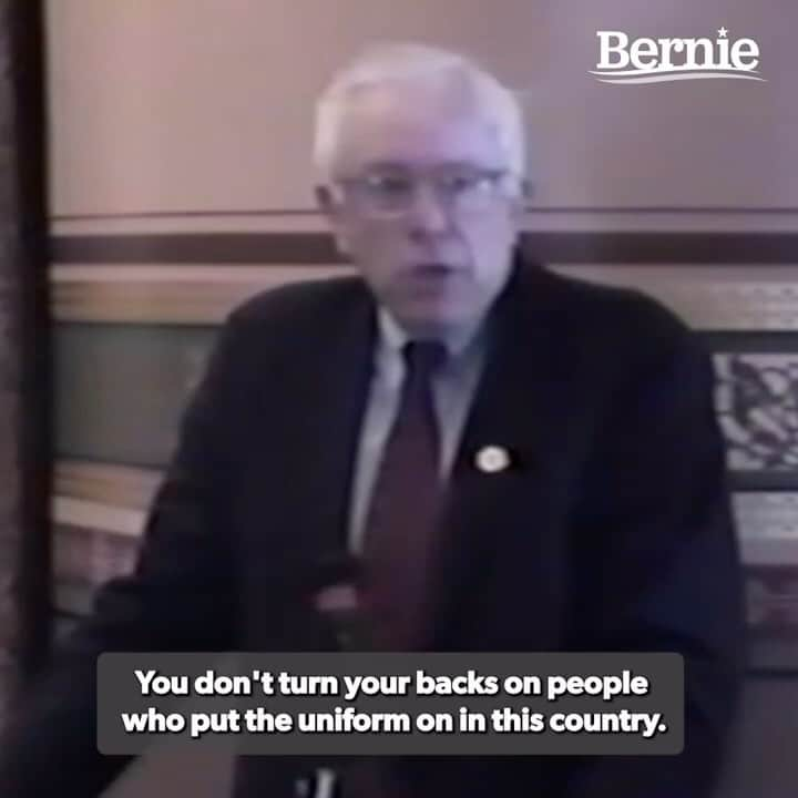 バーニー・サンダースのインスタグラム：「Today, on Veterans Day, let us honor our veterans, their families, and loved ones. We owe them a debt of gratitude we will never be able to truly repay.」