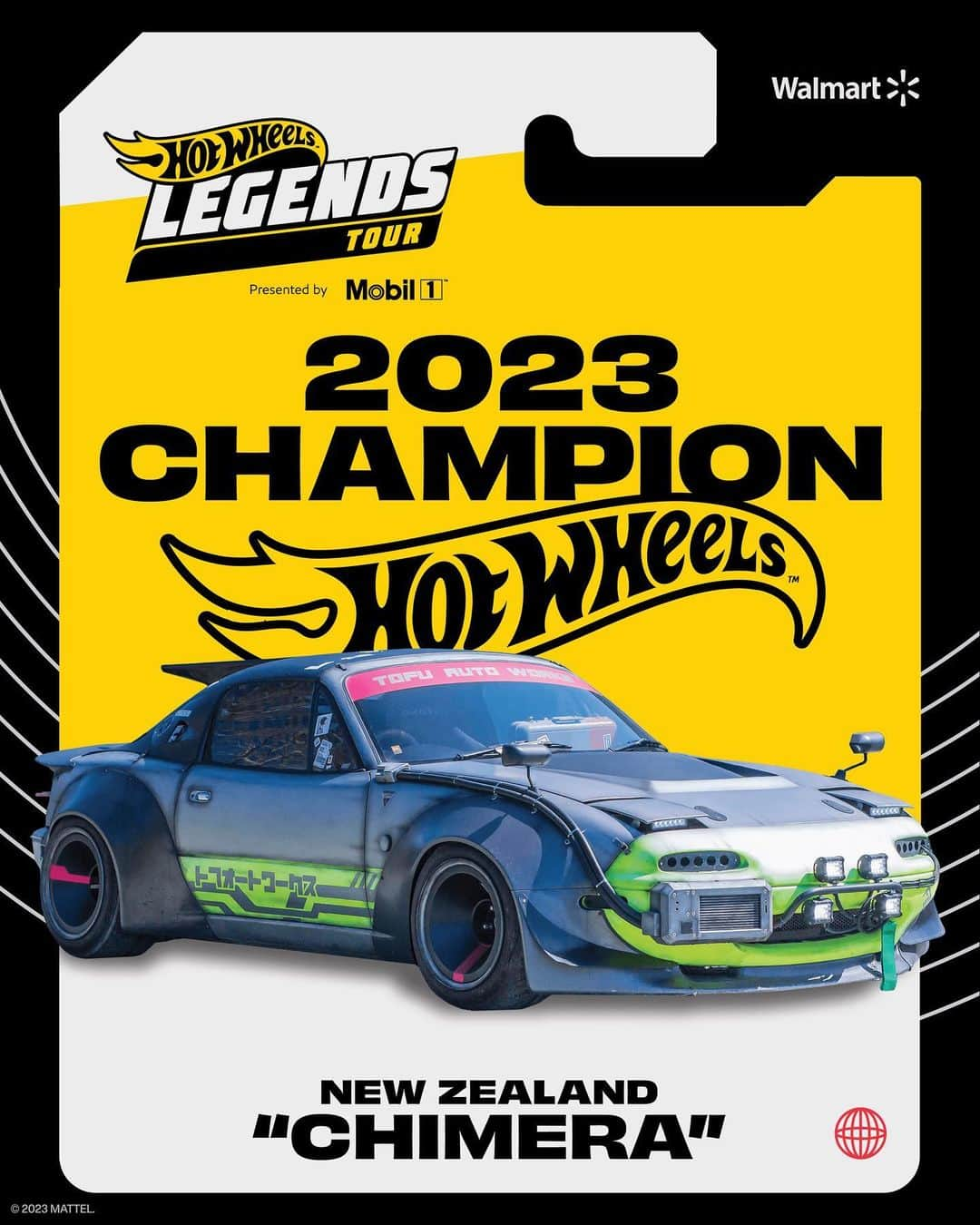 Hot Wheelsのインスタグラム：「Meet the 2023 #HotWheelsLegends Tour Global Finale Winner: Chris Watson, with his 1990 Mazda MX-5 roadster (aka The CHIMERA).   Hailing all the way from New Zealand, the CHIMERA will now be immortalized as a Hot Wheels Legend at 1:64 scale and sold around the world.   After battling it out for the top spot, our judges agreed it checked all the boxes:   ✅ Creativity ✅ Authenticity ✅ Garage Spirit   Are you looking forward to adding this Legend to your Hot Wheels collection? Let us know!」