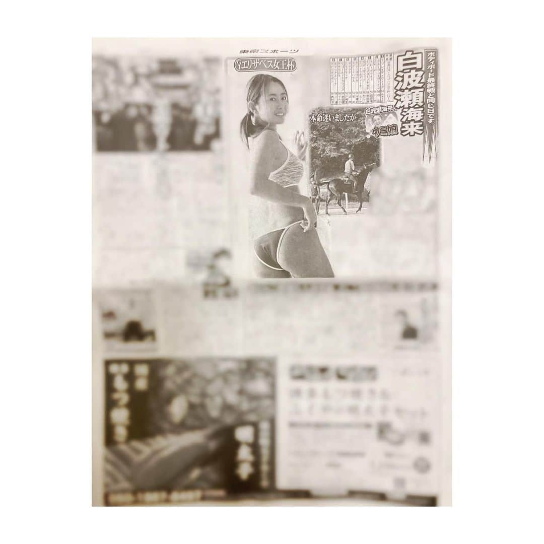 白波瀬海来さんのインスタグラム写真 - (白波瀬海来Instagram)「📰新聞情報📰  本日発売の東京スポーツ新聞さんでGI競馬の予想をさせて頂いてます🏇  今回の予想は、天皇賞(秋)に引き続き、エリザベス女王杯です🐴  本日限りの発売なので、ぜひコンビニなどでお買い求めください🙇🏼‍♀️  #東京スポーツ #東スポ競馬　#天皇賞 #エリザベス女王杯」11月11日 18時03分 - kyra.97