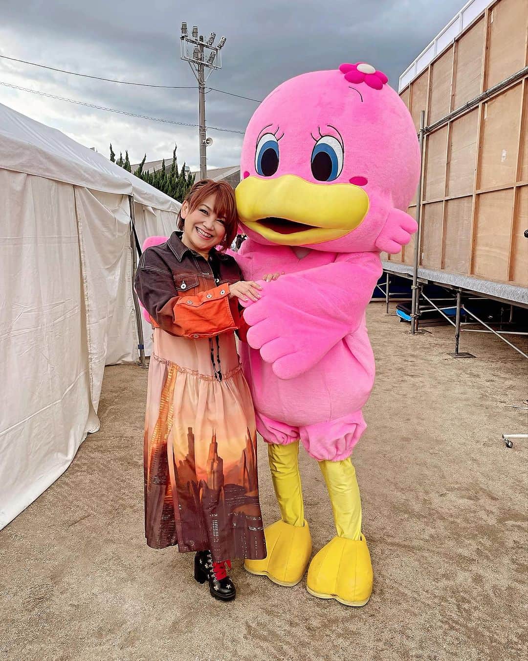 松本梨香のインスタグラム：「福山でかわゆいピンクバード、ゲットだぜ、」