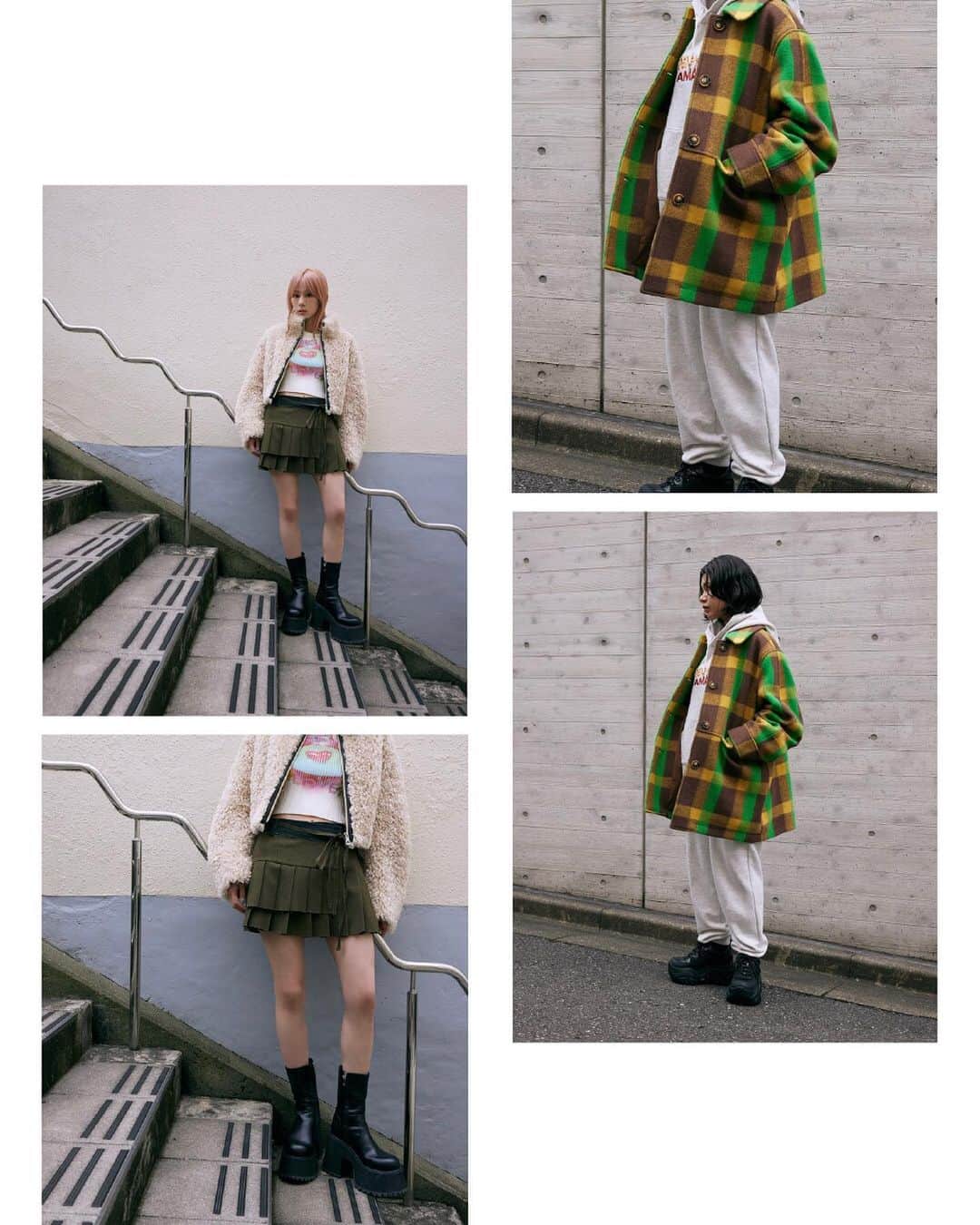 SLY OFFICIAL INFORMATIONのインスタグラム：「ㅤㅤㅤㅤㅤㅤㅤㅤㅤㅤ #SLY_info @nina_kawakami 【159cm】 ルクア大阪店 スタッフ __________________________________ SLY店舗・WEBSTORE・ZOZOTOWNにて販売中 ☑︎WOOL BLEND OVER MIDI COAT (030GAY30-1040) M/GRN,M/BLU,D/GRY ㅤㅤㅤㅤㅤㅤㅤㅤㅤㅤㅤㅤㅤ ☑︎PEDORO NEKOIｘSLY LOOSE HOODIE (030GAR01-2390) T.GRY,NVY ㅤㅤㅤㅤㅤㅤㅤㅤㅤㅤㅤㅤㅤ ☑︎PEDRO NEKOI x SLY JOGGER PT (030GAR01-2400) T.GRY,NVY ---------------------------------------- @iori_seki【163cm】 SLY 企画 __________________________________ SLY店舗・WEBSTORE・ZOZOTOWNにて販売中 ☑︎LIGHT CROP BOA BZ (030GAR30-3300) IVOY,BLU,Multi ㅤㅤㅤㅤㅤㅤㅤㅤㅤㅤㅤㅤㅤ ☑︎PEDRO NEKOI x SLY CROP RIB TOPS (030GAR01-2380) O/WHT,BLK,L/BLU ㅤㅤㅤㅤㅤㅤㅤㅤㅤㅤㅤ 11/17(FRI)店舗入荷予定 ☑︎CUT OFF PLEATS S/SK (030GAR31-4190) BLK,KHA __________________________________ ※配送の都合により発売日が異なる場合がございます。 ※店舗により在庫状況が異なります。 #notequalreal #PEDRONEKOIxSLY #SLY #SLY_fav」
