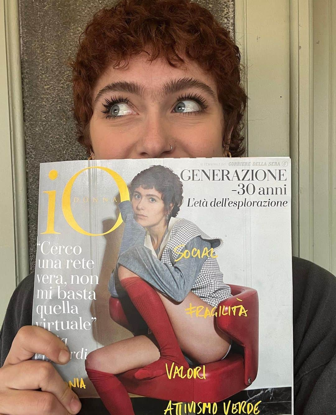 Sofia Viscardiさんのインスタグラム写真 - (Sofia ViscardiInstagram)「Mamma guarda!!! Sono su IoDonna!⁠ ⁠ In edicola oggi con il @corriere i tre numeri speciali di #GenerazioniAConfronto. ⁠Questo tutto dedicato alla #GenZ✨⁠ ⁠ Vi aspettiamo!⁠  Foto: @derosanicola  Styling: @ulrikelang  Total look: @plan_c_official Trucco: @gasseroman  Capelli: @francoisavolio  •⁠ •⁠ •⁠ #iodonna #sofiaviscardi #generazioni #giovani #donne #ragazze #salutementale #attivismo #corrieredellasera」11月11日 18時32分 - sofiaviscardi