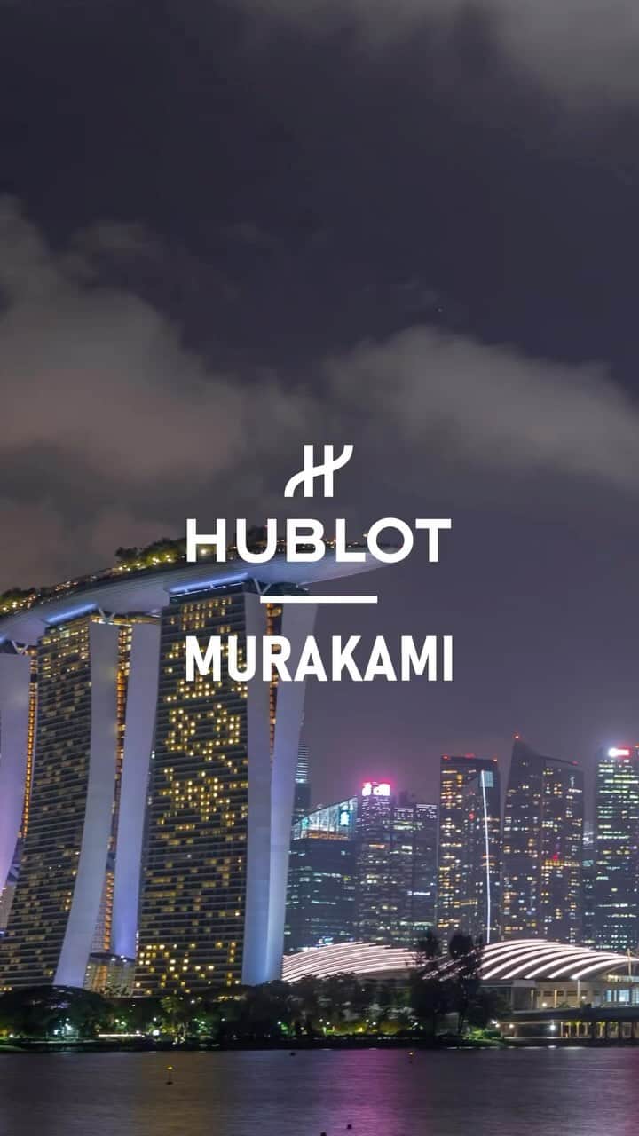 ウブロのインスタグラム：「An extraordinary celebration unfolded at the Raffles Hotel in Singapore, where the new Hublot MP-15 Takashi Murakami Tourbillon Sapphire was officially unveiled. ©TM/KK  #HublotMP15 #SapphireTourbillon #TakashiMurakami」