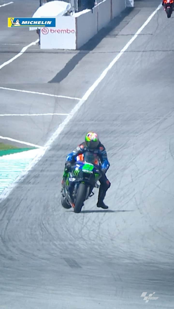 YamahaMotoGPのインスタグラム：「Trying to tame the beast! 🤠   #MalaysianGP🇲🇾 #MotoGP #Motorsport #Motorcycle #Racing #FM12 #FranckyMorbidelli」