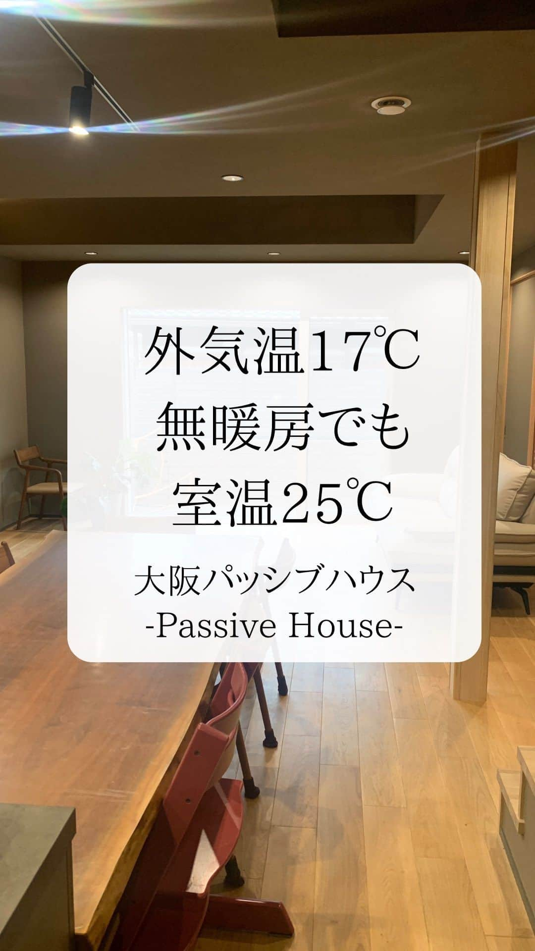 株式会社中川忠工務店のインスタグラム：「𖤐外気温17℃。無暖房で25℃の暖かさ ⁡ 大阪パッシブハウス見学会にて。 ⁡ 雨の枚方は、肌寒い気温に。 　 でも。 ⁡ パッシブハウスってすごい。 ⁡ 換気のみでも25℃の暖かさ！ ⁡ 見学会に来られた皆さん、 その快適な温熱環境に驚かれてました。 ⁡ 温度ムラのない心地良い住環境が、体にもやさしいことが身をもってわかります。 ⁡ しかも、省エネルギーで、お財布にも環境にもやさしい。 ⁡ そんな素晴らしい家づくりをたくさんの方に知っていただけたら嬉しいです。 ⁡ #耐震等級3 #安心安全な家 #末長く住み継げる家 #地震に強い家 #自由設計 -———————————— ◎工事レポート▶️とことん性能にこだわり抜く。 暮らしが変わる、家が心地よくなる、元気に暮らせる、家族の笑顔が増えるおうち ⁡ 📷@nakagawachu_koumuten -———————————— ⁡ ——注文住宅だからこそできる、自由設計オーダーメイドの家づくり。健康省エネ住宅—— 株式会社中川忠工務店 大阪府枚方市長尾元町6-52-7 Tel 072-857-6138 お問い合わせはお気軽に✉️ @ogata_nakagawachu ⁡ #高気密高断熱住宅　#高気密　#高断熱　#工務店がつくる家　#工務店だからできる家　#工務店の家づくり　　#パッシブハウス　#枚方市　#枚方　#中川忠工務店」