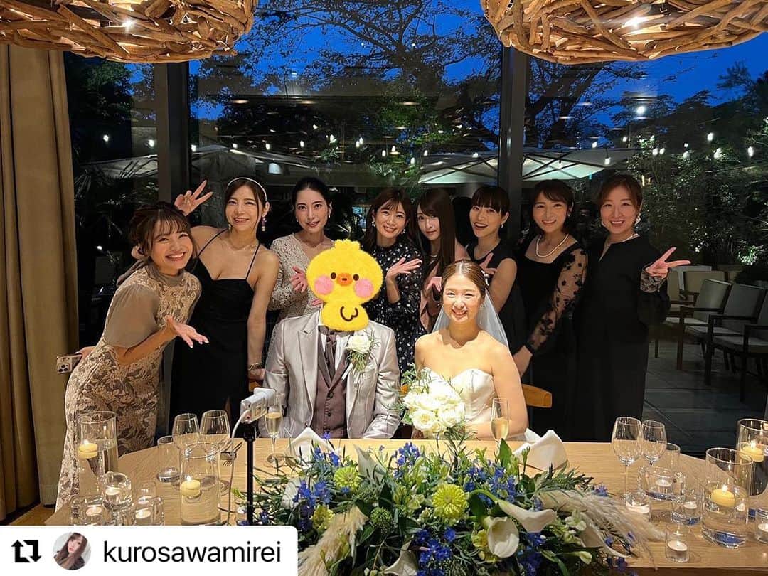 川上奈々美のインスタグラム：「みれにゃん載せてくれてありがと🥹💓  そして嬉しいメッセージ🥹💓💓💓  籍とか男女とか関係なく、見守ってくれるみんなが家族なんよねほんとに🥹❤️❤️❤️  #Repost @kurosawamirei with @use.repost ・・・ 少し前ですがみぃななの結婚式へお邪魔しました💍💝  みぃなながキラッキラ輝いて活き活きしてた😭💕  梅子にも会えたしメンバーにもたくさん会えました💕  素敵な出会いから素敵な家族が増えるって本当に奇跡的で美しいなぁ、、、  なんて感傷的になってしまったよ😂✨  みぃなな末長くお幸せに🥰💫  #恵比寿マスカッツ  #happywedding」