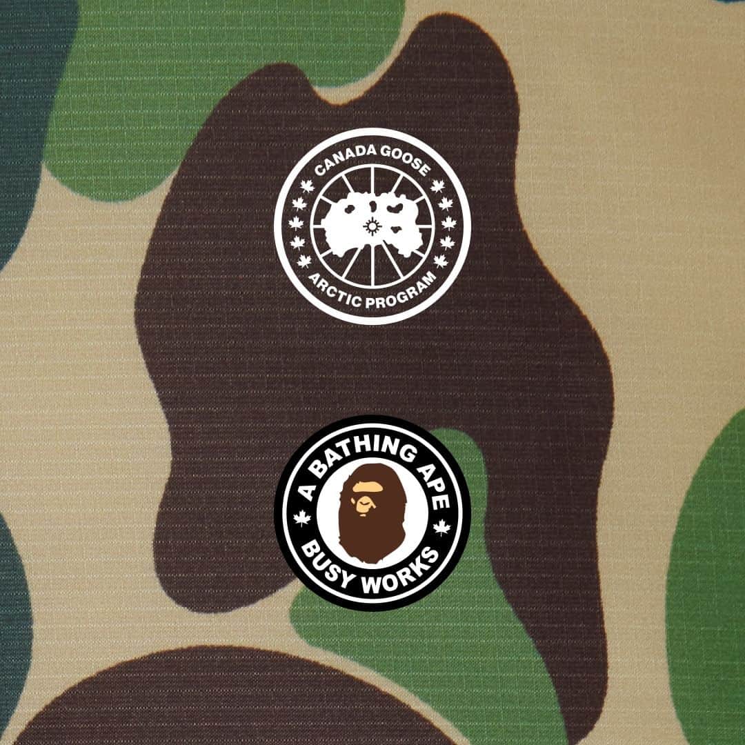 のインスタグラム：「A BATHING APE® x CANADA GOOSE Coming soon...   #bape #abathingape #canadagoose」