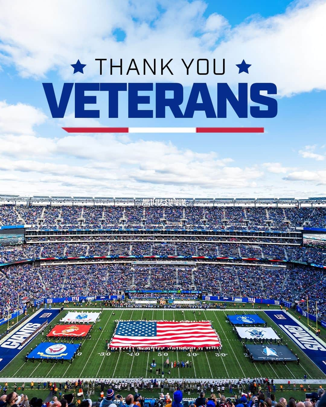 New York Giantsのインスタグラム：「We salute and thank all those who have served and continue to serve our country 🇺🇸」