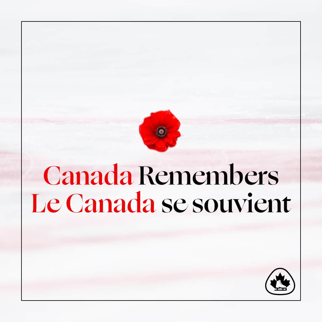 Skate Canadaのインスタグラム：「Canada remembers 🍁🇨🇦 _________  Le Canada se souvient 🍁🇨🇦  #RemembranceDay #LestWeForget #jourdusouvenir」