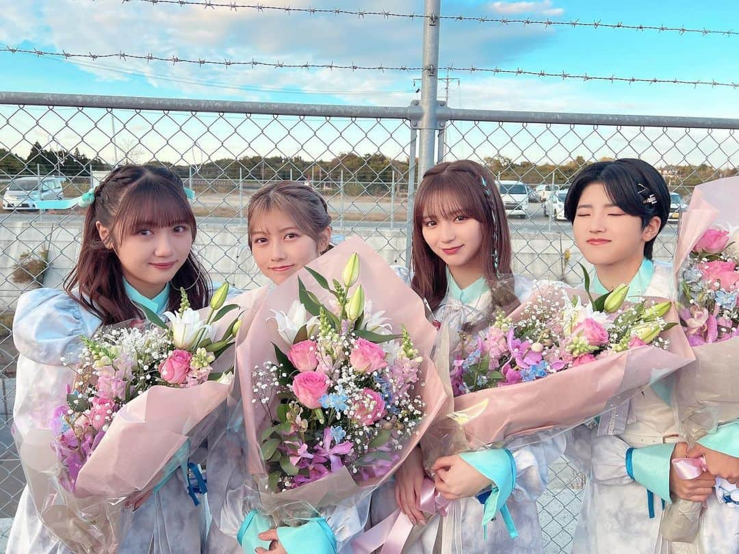 アメフラっシのインスタグラム：「.  🌸浪江女子発組合🌸 ～全曲やります!!～浪女大納会2023 ありがとうございました✨  AMEFURASSHIの浪江女子発組合としてのラストライブ‼️  皆様の暖かい応援、支えてくださったスタッフの皆様、そしてメンバーの皆様、4年間本当にありがとうございました。  今後とも浪江女子発組合 そして、AMEFURASSHIを 何卒よろしくお願いいたします  #JA浪江 #AMEFURASSHI」