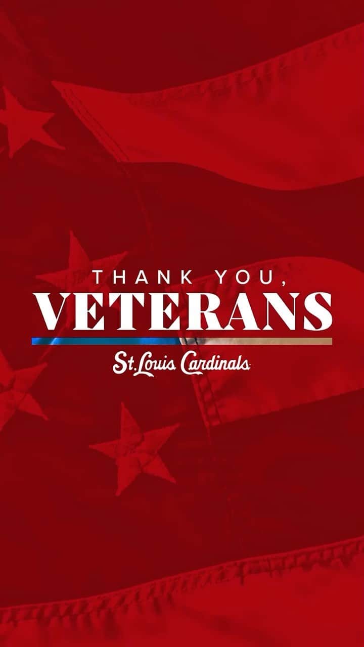 セントルイス・カージナルスのインスタグラム：「Thank you to the brave men and women who have served and sacrificed for our country.」