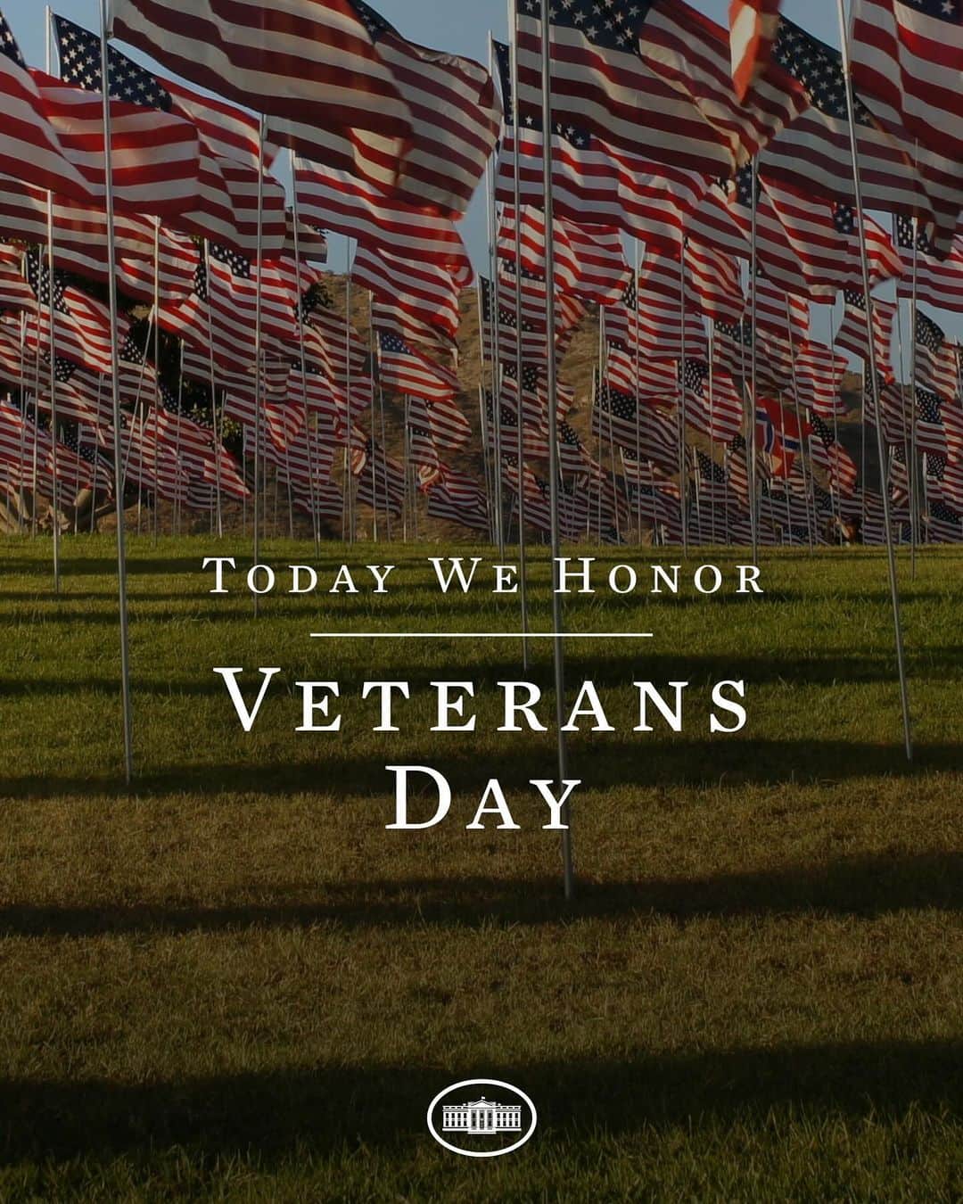 ジョー・バイデンのインスタグラム：「On Veterans Day, we celebrate the generations of Americans who fought to defend America's promise — a promise of security, opportunity, and freedom for all.  These brave men and women represent the best of our nation — and we are forever indebted to their service and sacrifice.」