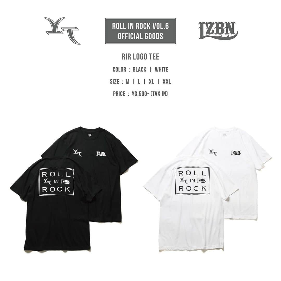 安床武士さんのインスタグラム写真 - (安床武士Instagram)「【 RIR VOL.6 OFFICIAL GOODS 】  “RIR LOGO TEE”  COLOR : BLACK | WHITE SIZE : M | L | XL | XXL PRICE : ¥3,500-(tax in)  MODEL WHITE : 149cm M着用 BLACK : 173cm XXL着用  #rollinrock #rir #ローリンロック #LZBN #安床武士 #thebonez #shadowsjapan #redorca #rilband」11月12日 0時09分 - takeshiyasutoko