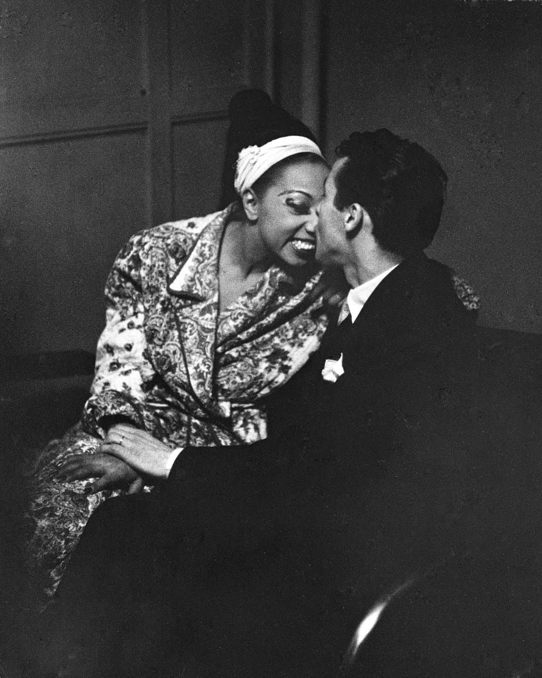 lifeのインスタグラム：「Entertainer Josephine Baker receiving a congratulatory kiss on the nose from her husband, orchestra leader Jo Bouillon, after her show at the Strand Theater during her U.S. tour, 1951.   Click the link in bio to see more photos of Baker - the Missouri native who became a legendary performer in Paris in the ’20s and ’30s.  (📷 Alfred Eisenstaedt/LIFE Picture Collection)   #LIFEMagazine #LIFEArchive #LIFEPictureCollection #JosephineBaker #Performer #AlfredEisenstaedt #LIFELegends #1950s #Jazz」
