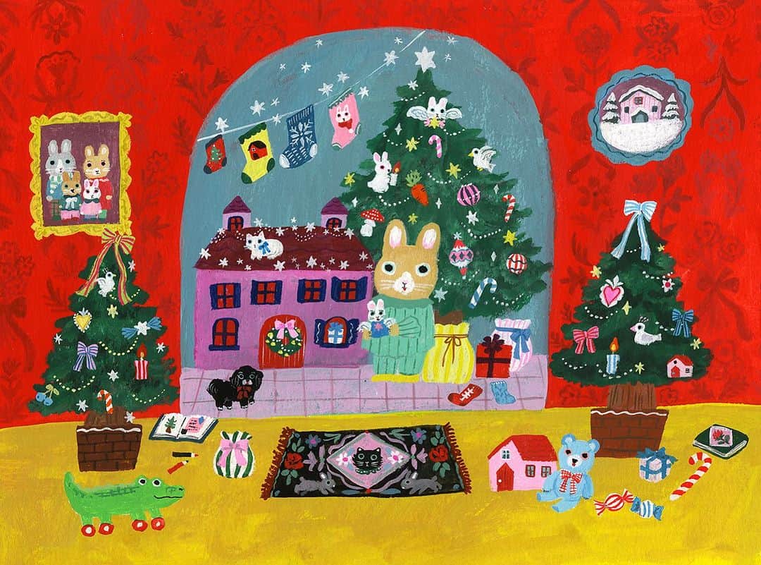 北岸由美のインスタグラム：「クリスマスツリーの部屋  #yumikitagishi」