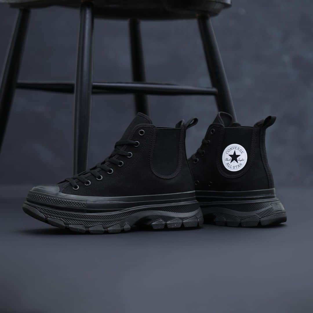 KICKS LAB. [ Tokyo/Japan ]のインスタグラム：「CONVERSE l "ALL STAR (R) TREKWAVE SIDEGORE HI" Black/Black l Available on the November 17th in Store and Online Store. #KICKSLAB #キックスラボ」
