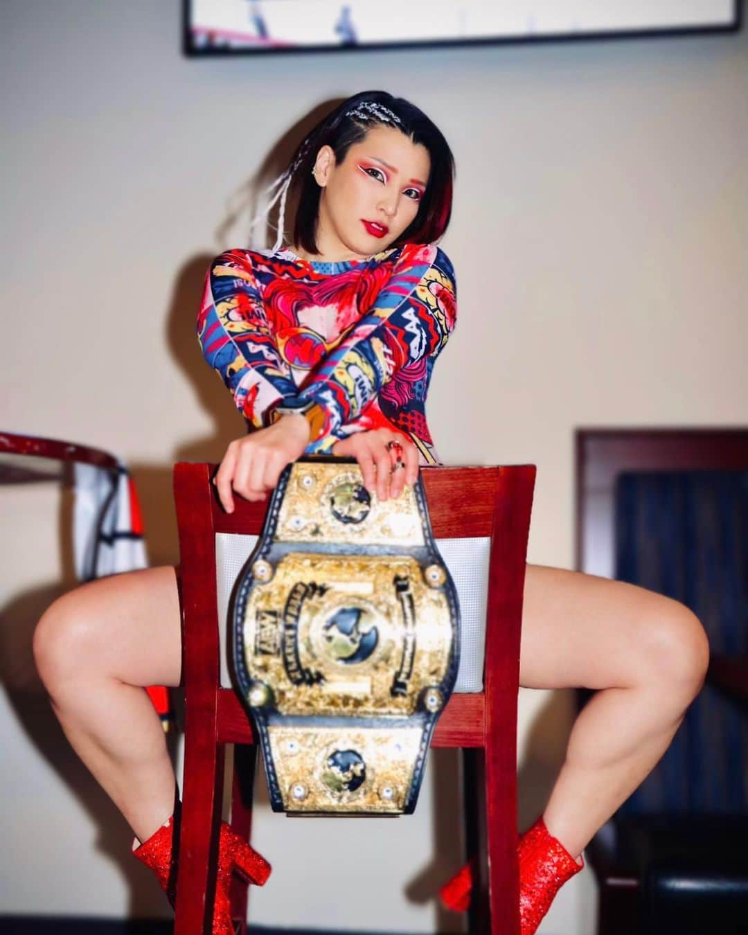 志田光のインスタグラム：「Your 3-Time #AEW Women’s World Champion is 🔥 #hikarushida」