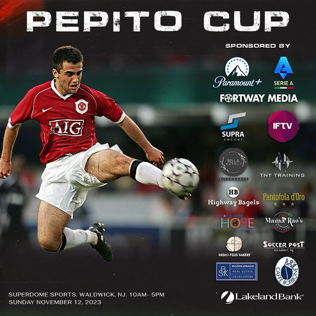 ジュゼッペ・ロッシのインスタグラム：「Thank you to all our sponsors for partnering with the Pepito Cup! We appreciate you all!  Now let the games begin ⚽️🥅… #thankful #PepitoCup」