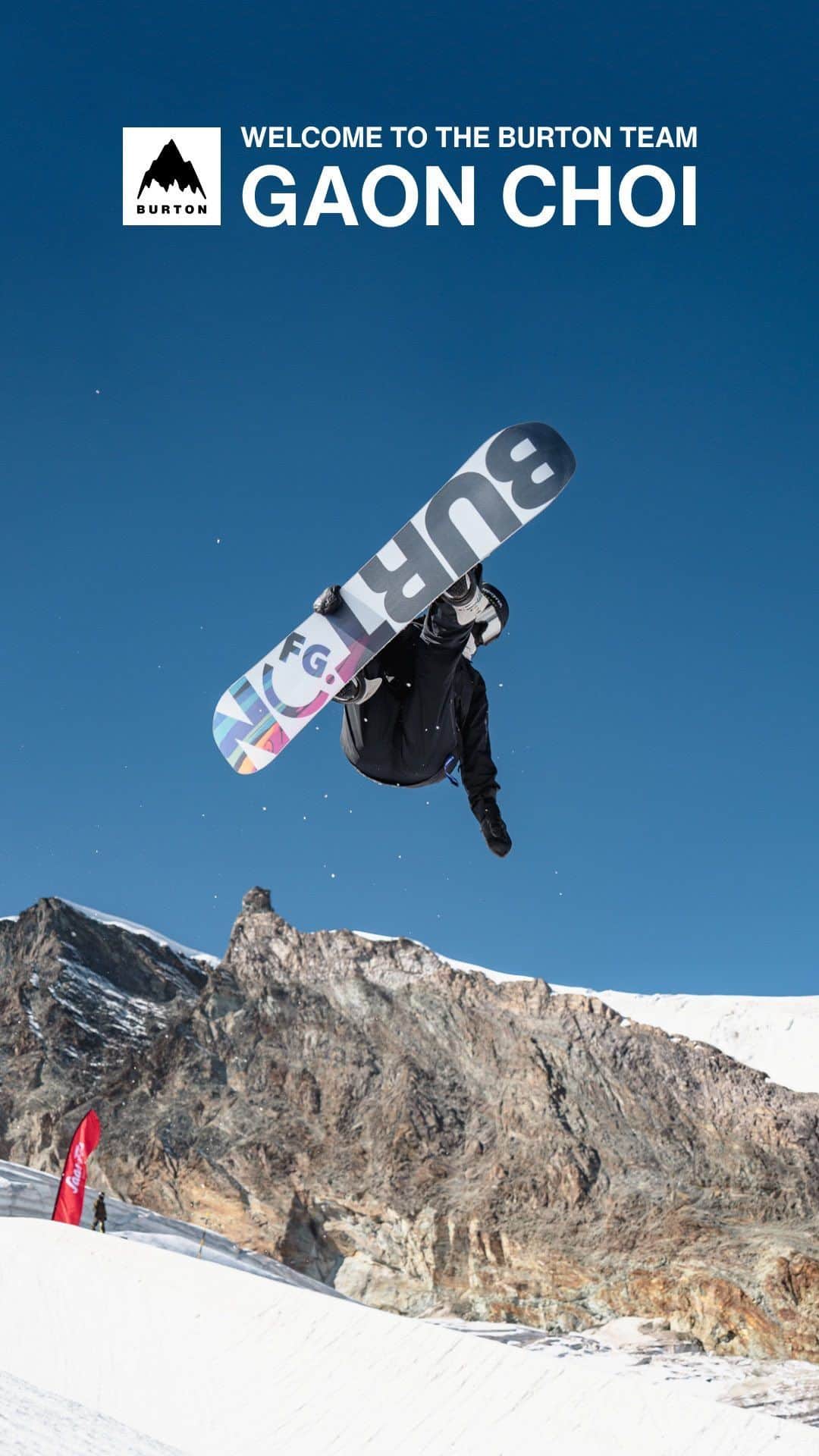 アナログクロージングのインスタグラム：「Welcome To The #BurtonTeam: @gaon.sb   At 14 years old, Gaon became the youngest @xgames superpipe gold medalist. Regardless of age, Gaon’s trick selection, amplitude, and style are impressive for any rider.   Read the Q&A with Gaon on the Burton Blog 🔗  #Burton #Snowboarding   #Burton #Snowboarding」