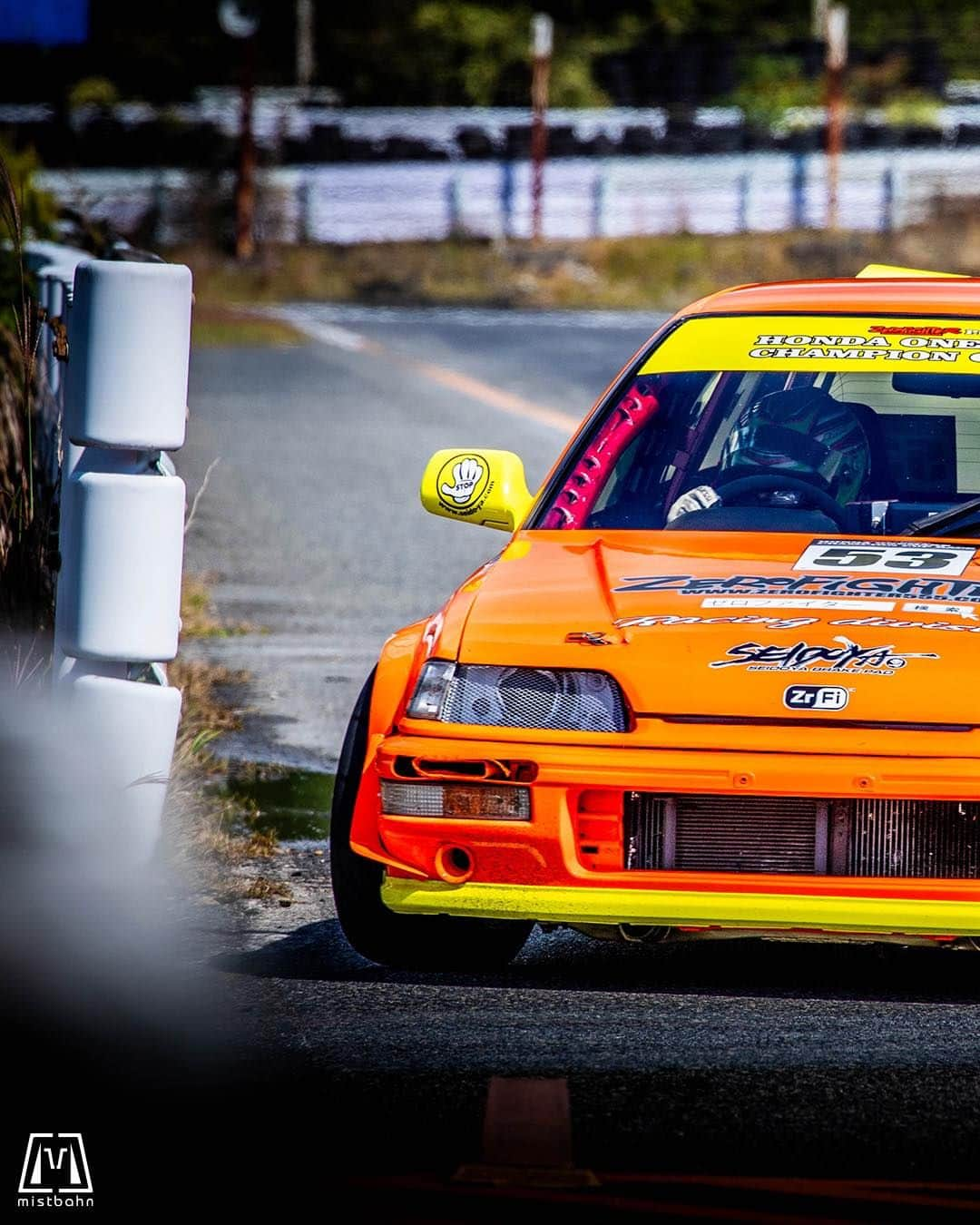 mistbahnのインスタグラム：「_ Zero Fighter Honda EF9 CIVIC SiR _ 🚗: @zerofighterautocustom 📷: @mistbahn _ Shot on Oct-15 2023 🏁 "Circuit Festa ( @circuit_festa_west_japan )" "HONDA ONE MAKE RACE". Central Circuit (Hyogo Japan) _ JP) 2023年10月15日、セントラルサーキットで開催された「サーキットフェスタ ( @circuit_festa_west_japan )」内の「ホンダ・ワンメイク・レース」で撮影。 _ #circuitfesta #circuitfesta2023 #サーキットフェスタ #サーキットフェスタ2023 #hondaonemakerace #ホンダワンメイク #ホンダワンメイクレース #centralcircuit #セントラルサーキット #zerofighterautocustom #zerofighter #ゼロファイター #零式戦闘 #civic #hondacivic #ホンダシビック #シビック #ef9 #efcivic #bseries #b18 #kanjo #kanjostyle #kanjoracer #kanjozoku #hondasontrack #rpf1 #teamenkei」