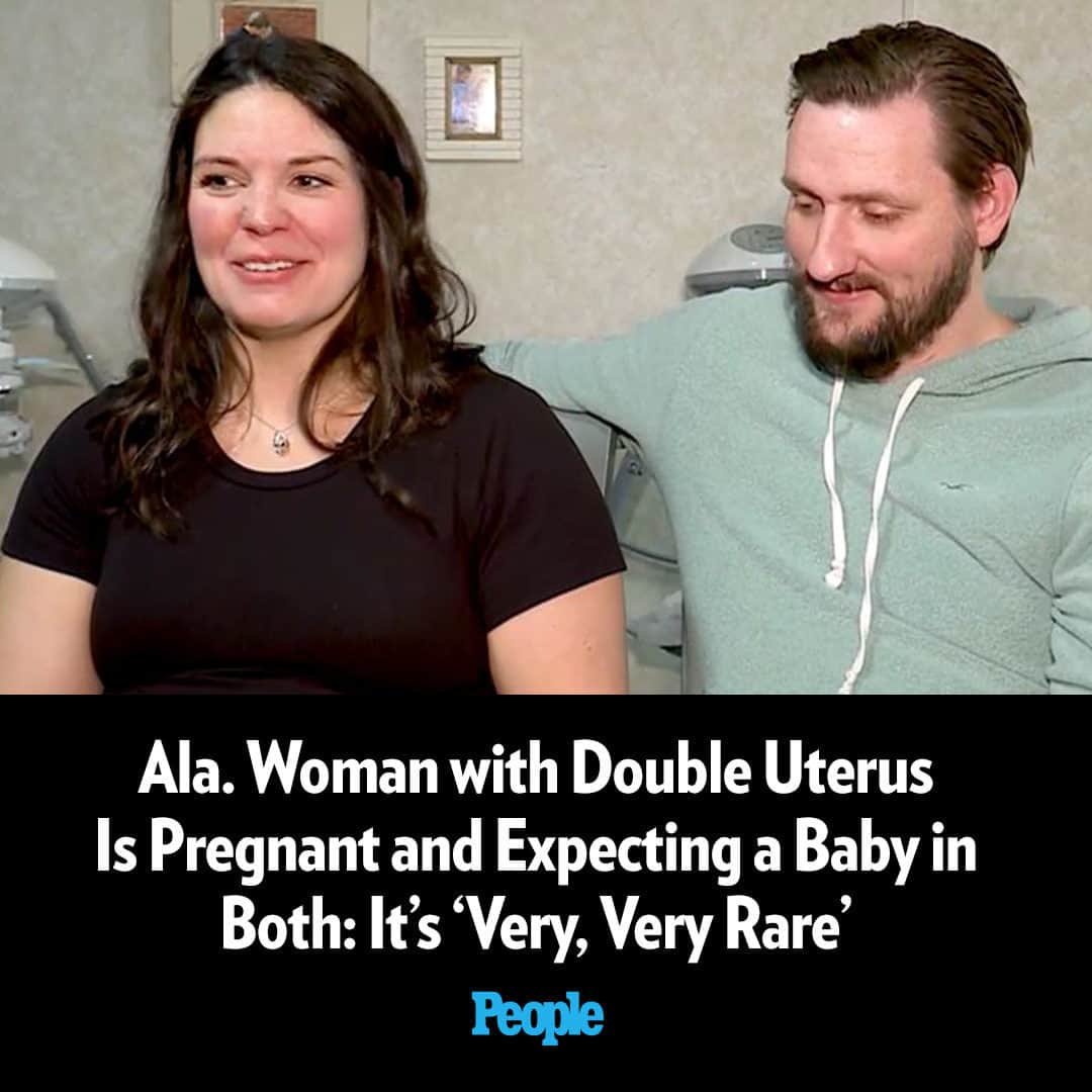 People Magazineのインスタグラム：「An Alabama woman who was born with two uteri is pregnant in both, according to local outlet WVTM 13.  Kelsey Hatcher, who was also born with two cervixes, and her husband Caleb learned that they were expecting in the spring, when Kelsey was told that she was carrying a baby in each of her uteri during her first ultrasound appointment.  Tap our bio link to read the full story. | 📷: WVTM 13」