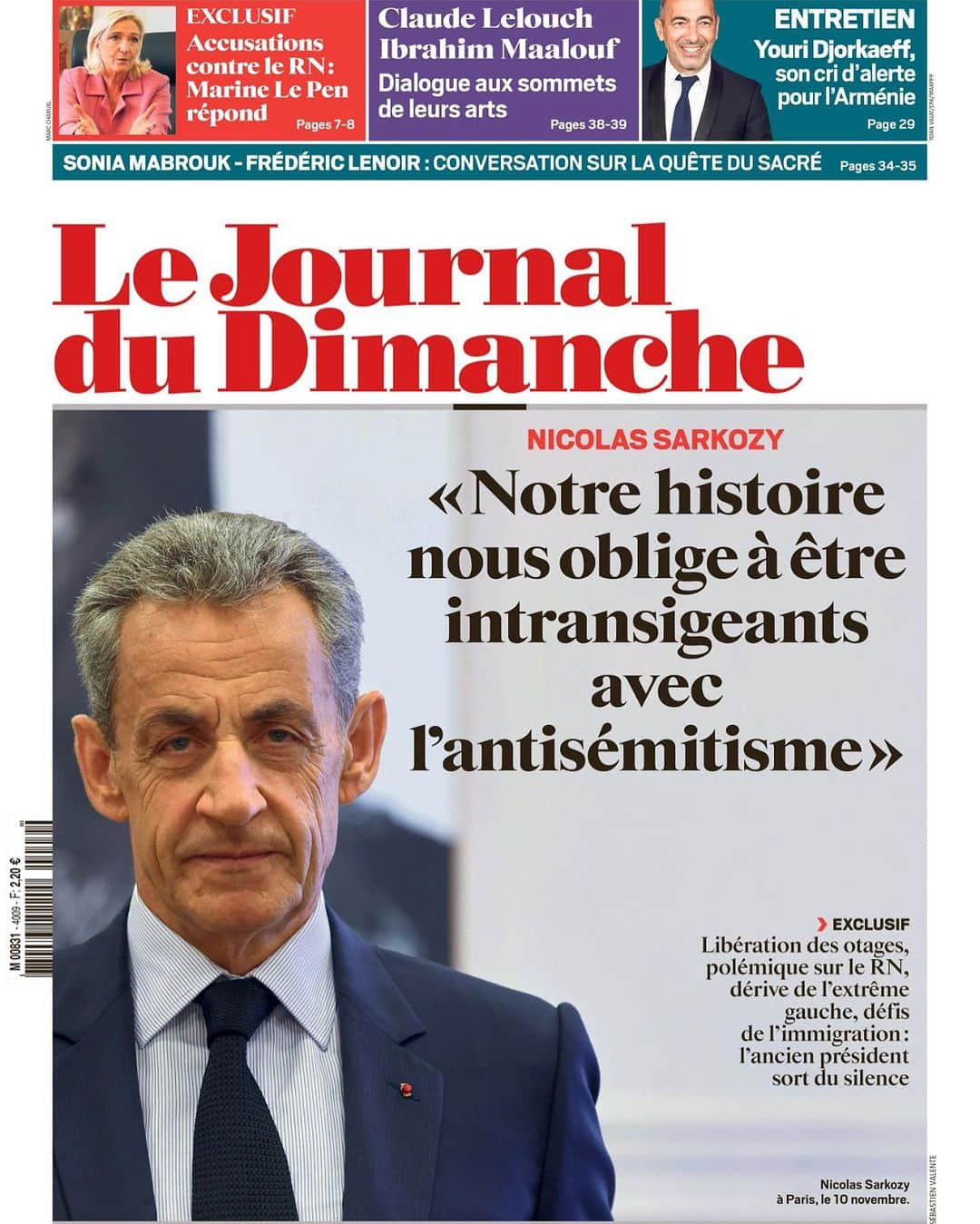 ニコラ・サルコジさんのインスタグラム写真 - (ニコラ・サルコジInstagram)「Notre histoire nous oblige à être intransigeants avec l’antisémitisme.」11月12日 6時49分 - nicolassarkozy