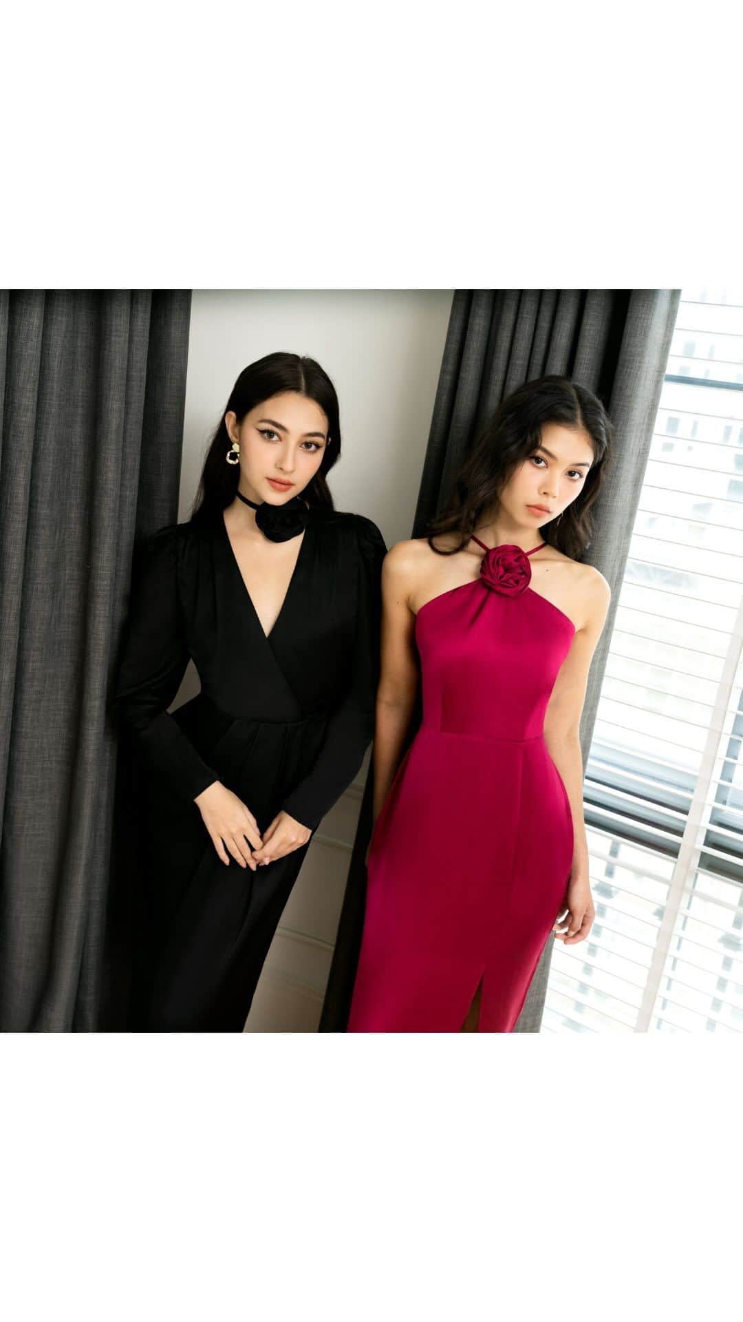 ユミキムのインスタグラム：「The perfect dresses to make your evening extra special. Enjoy 25% OFF Sitewide with code SS25.  #singlesday #holidaydresses #datenightoutfit #weddingguestdress」