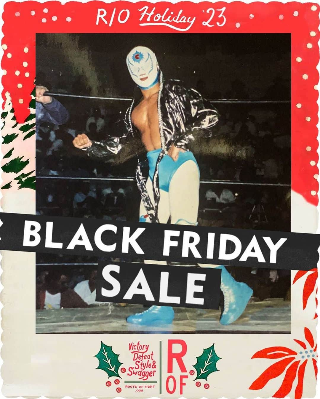 レイ・ミステリオ・ジュニアのインスタグラム：「The #BlackFridaySale has landed at @rootsoffight   Almost everything is included at up to 50% off. The savings are there, it’s up to you to grab them before it’s too late.  Don’t miss it - go to Rootsoffight.com now.  #RootsofFight #KnowYourRoots」