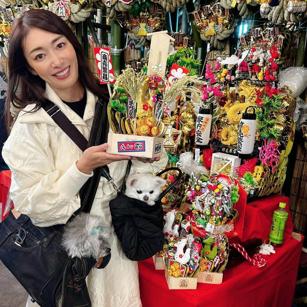 小早川怜子のインスタグラム：「今年もこの季節になりましたね❤️  急に寒いから、風邪ひかないでね😘  #小早川怜子 #reikokobayakawa  #酉の市2023」