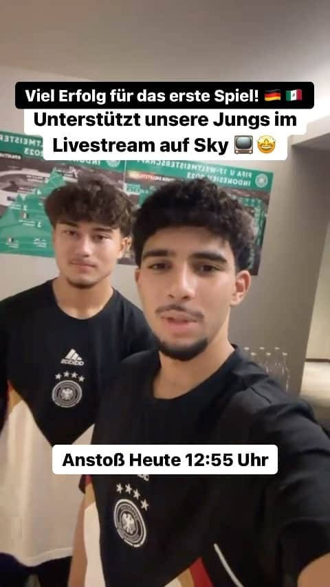 1.FCケルンのインスタグラム：「Unterstützt die DFB-U17 mit unseren beiden Jungböcken im 1. Gruppenspiel der U17-WM gegen Mexiko! 💪🏆  Das Spiel wird kostenfrei auf der Internetseite von @skysportde übertragen. 📺  Viel Erfolg, den @dfb_junioren, @_fayssal.ha & @j.vonderhitz 🇩🇪🤩 ___ #effzeh #younggoats」